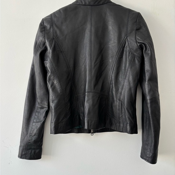 NWOT Marc New York Black Leather Moto Jacket M - Picture 2 of 13
